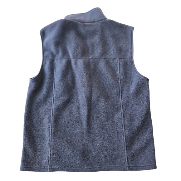LL Bean Navy Fleece Vest Size M - Picture 2 of 8
